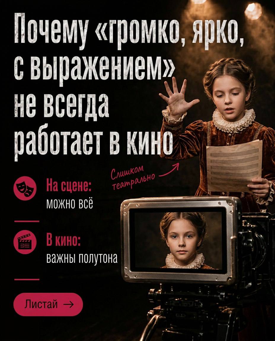 🤔Есть ли разница между игрой в КИНО🎬 и игрой в ТЕАТРЕ?🎭